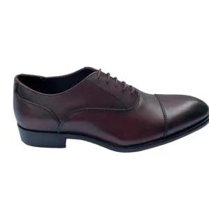 VITTORIO RUSSO 9.5 Irvin Cap Toe Leather Oxford BORDEAUX