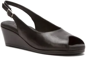 WALKING CRADLE, WEDGED HEEL SANDALS HOLIDAY BLK