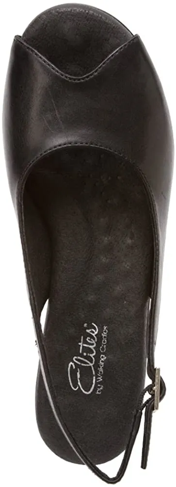 WALKING CRADLE, WEDGED HEEL SANDALS HOLIDAY BLK