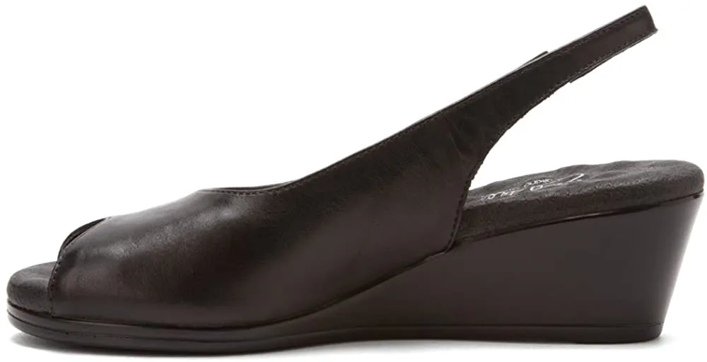 WALKING CRADLE, WEDGED HEEL SANDALS HOLIDAY BLK