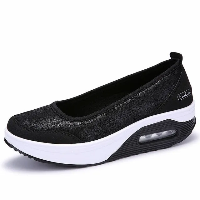 Women Flats Shoes Woman Loafers Sweet Shallow Comfortable Moccasins Slip-ons Platform Ballet Sneakers Ladies