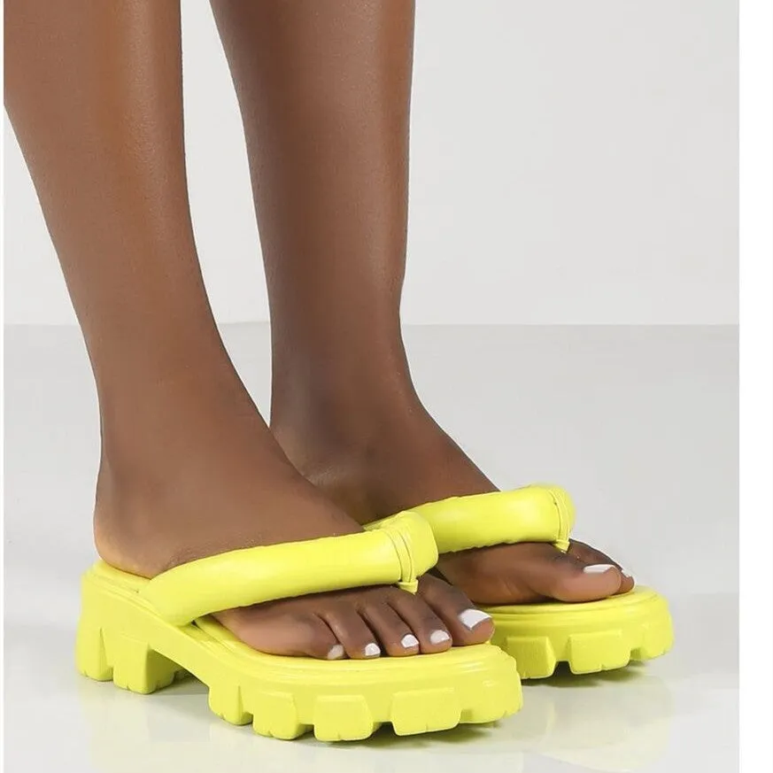 Women's Platform Heightened Roman Shoes Flip Flops