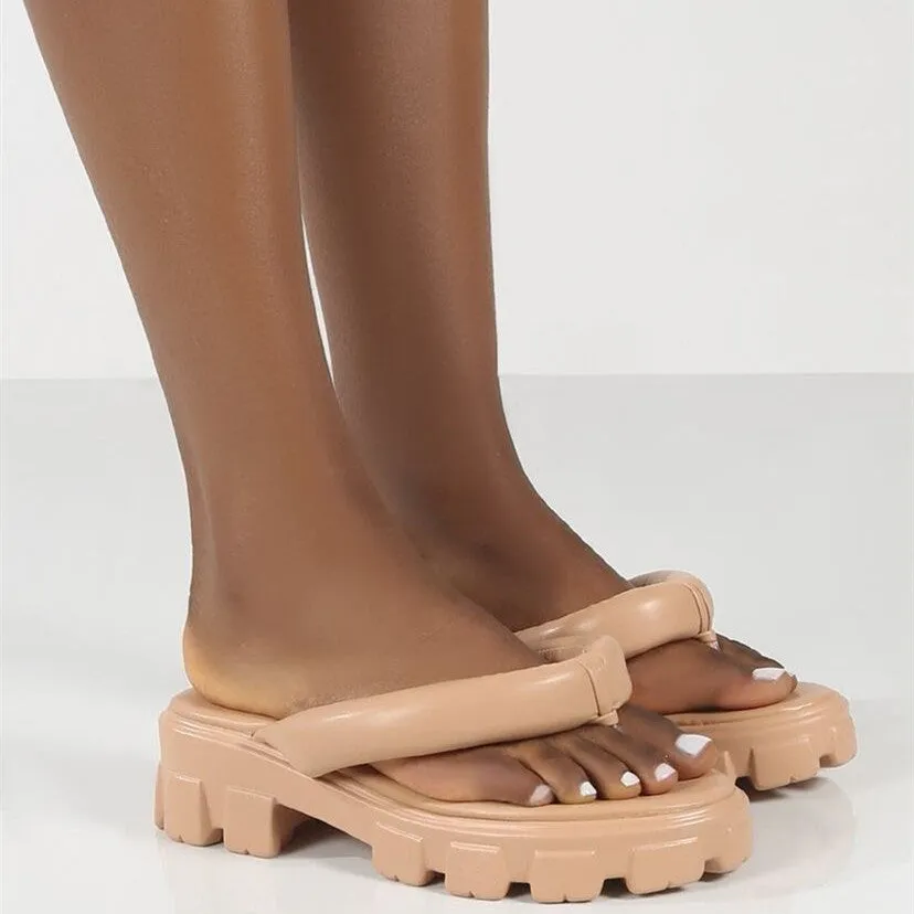 Women's Platform Heightened Roman Shoes Flip Flops