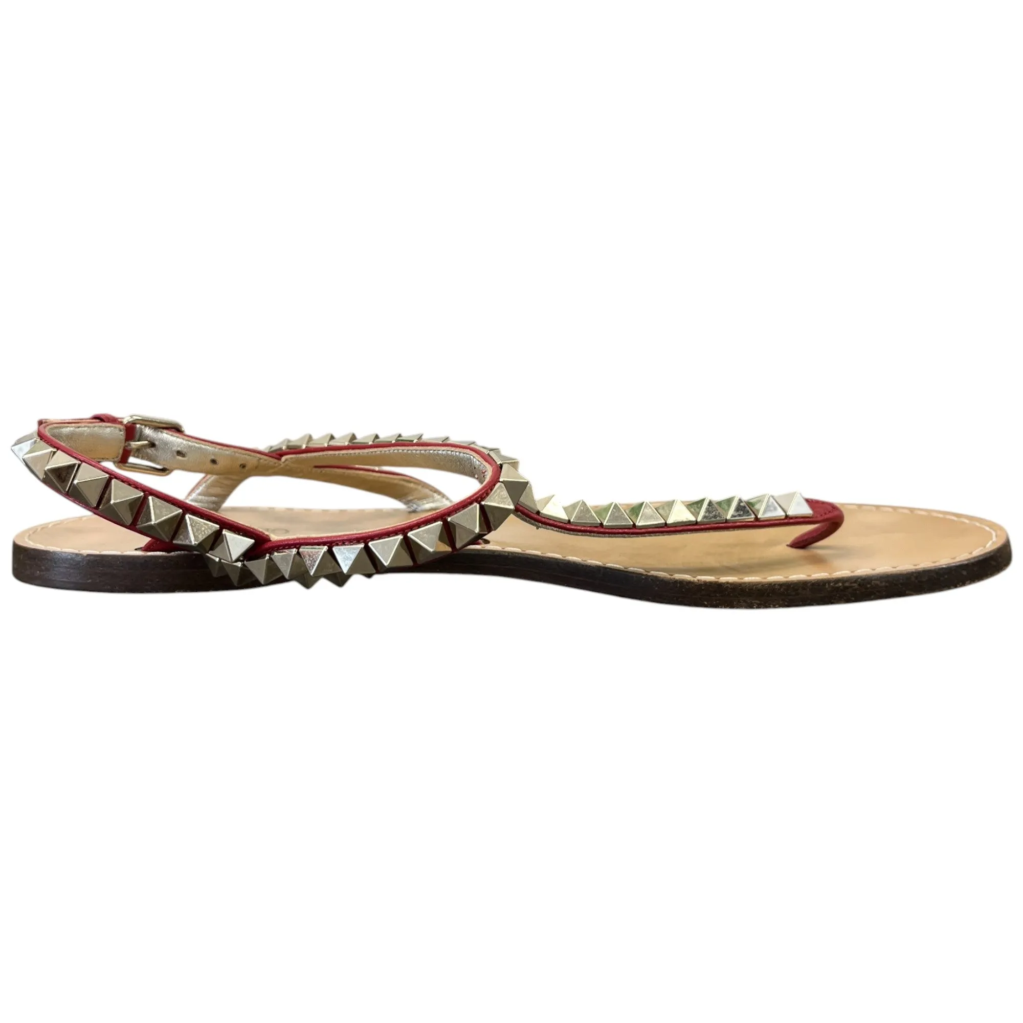 Women's Rockstud Sandals Red Size EU 38.5 / UK 5.5
