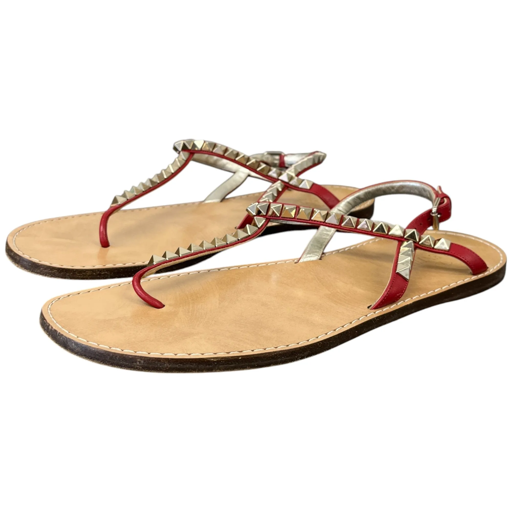 Women's Rockstud Sandals Red Size EU 38.5 / UK 5.5