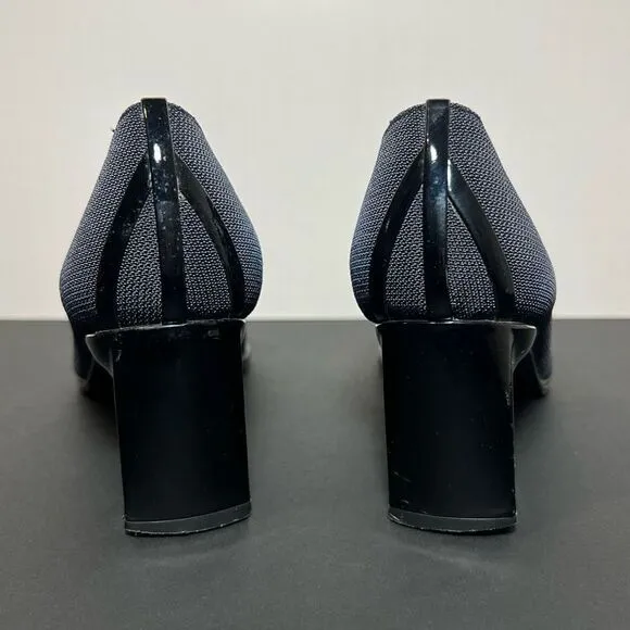 Womens STUART WEITZMAN Black Square Toe Block Heel Pumps / Size 7 Medium