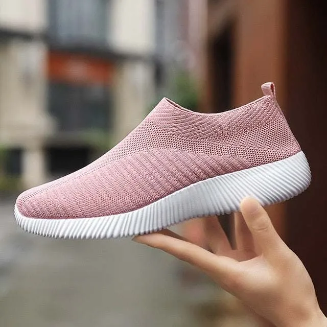 Women's Vulcanized Shoes High-Quality Women Sneakers Slip On Flats Loafers