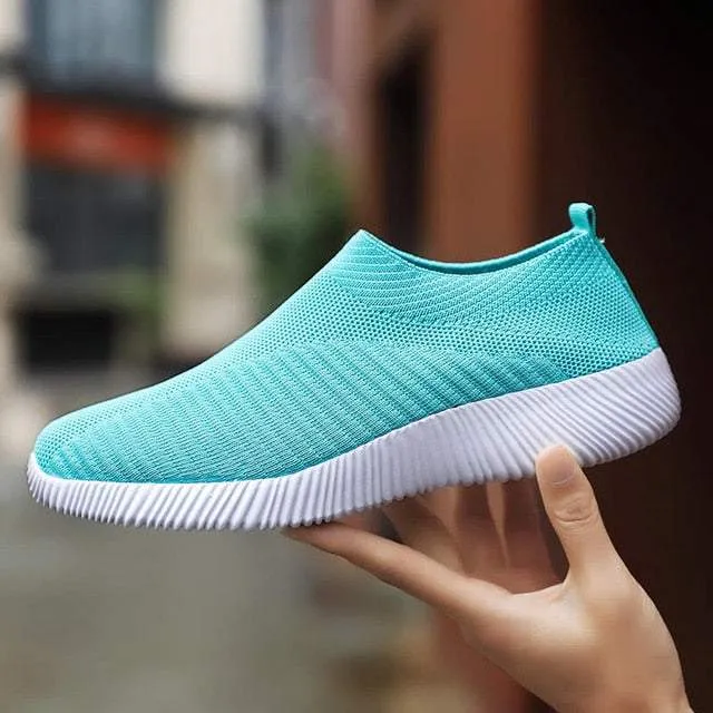 Women's Vulcanized Shoes High-Quality Women Sneakers Slip On Flats Loafers
