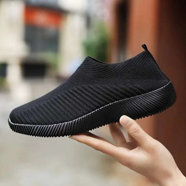 Women's Vulcanized Shoes High-Quality Women Sneakers Slip On Flats Loafers