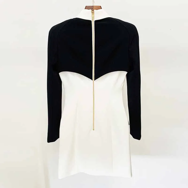 Womne Short Buttoned Mini Dress Gold Button Long Sleeve Dress