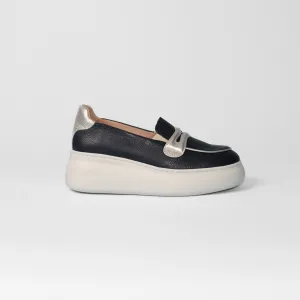 Wonders - A-2671 Navy Wedge Loafer