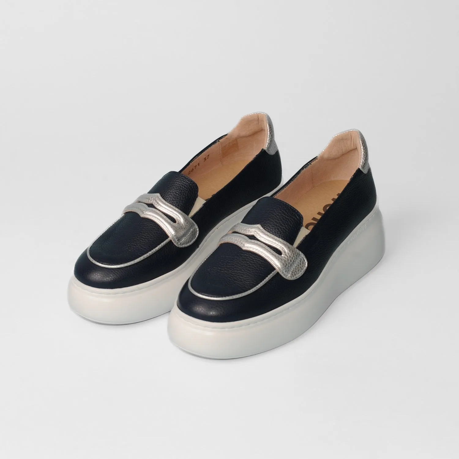 Wonders - A-2671 Navy Wedge Loafer