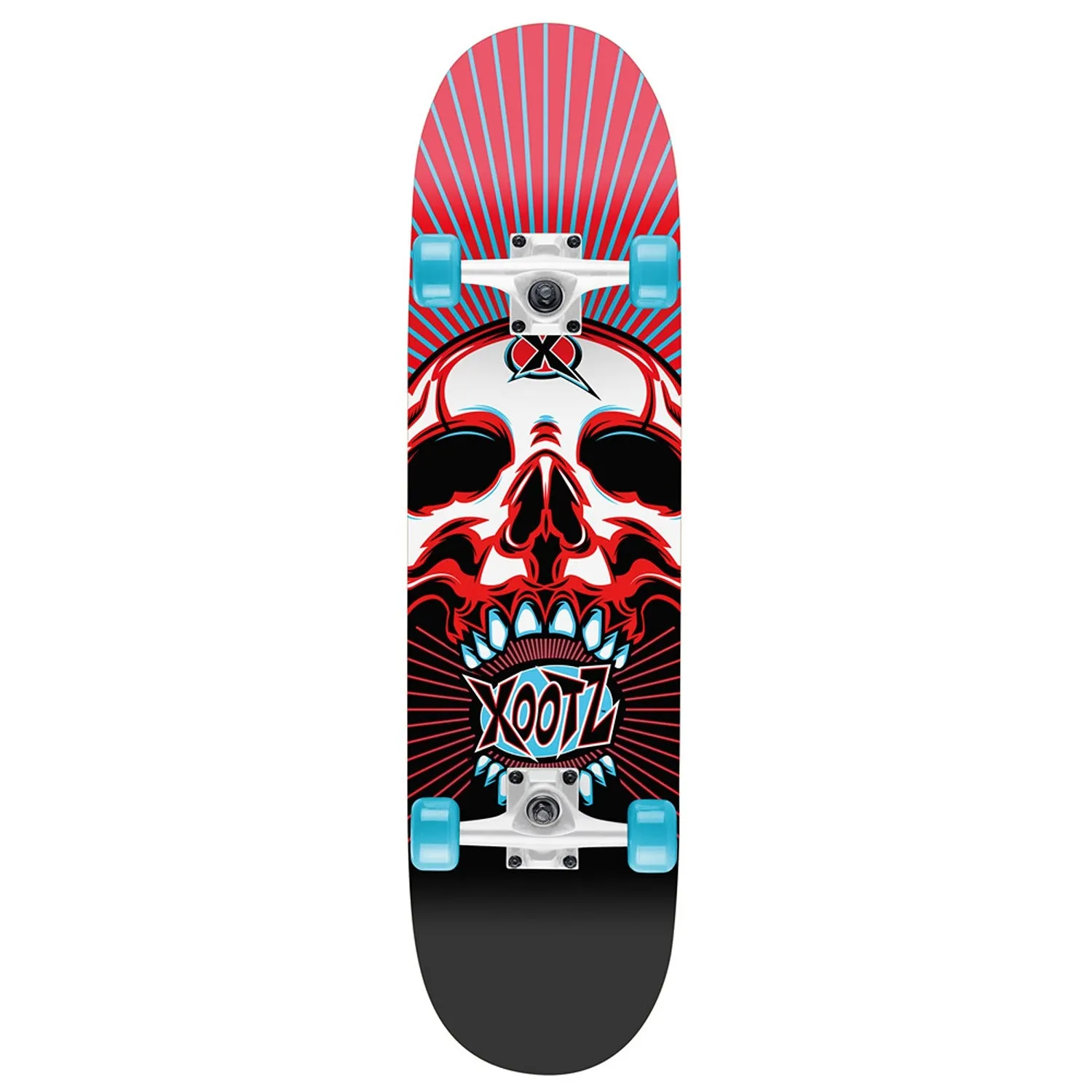 Xootz Double Kick 31" Skateboard Skull