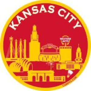 *z STICKER - KC SKYLINE RED