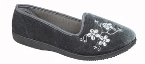 Zedzzz LS348F Womens Embroidered Tab Slipper